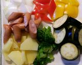 あらびきウインナー☆チーズ野菜グラタン作り方1写真