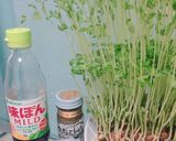 つわり中♡さっぱり豆苗レンジ湯豆腐作り方1写真