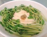 つわり中♡さっぱり豆苗レンジ湯豆腐作り方6写真
