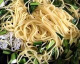 小松菜としらすのスパゲティ作り方5写真