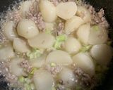 カブとひき肉の煮物作り方5写真