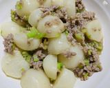 カブとひき肉の煮物作り方6写真