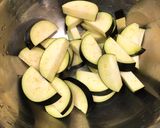 ナスと豆苗の味噌汁作り方1写真