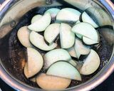 ナスと豆苗の味噌汁作り方2写真