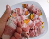 簡単♬かぼちゃの大葉豚肉巻き作り方2写真