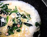 フライパン一つで 生クリーム パスタ作り方4写真
