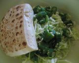 激うま！オクラと豆腐入りお好み焼き作り方1写真