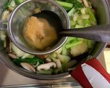 小松菜と椎茸、油揚げのお味噌汁作り方4写真