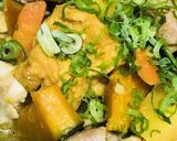 鶏もも肉とかぼちゃ＆根菜のあまから煮込み作り方4写真