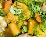鶏もも肉とかぼちゃ＆根菜のあまから煮込み作り方4写真