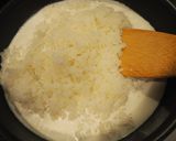 かき醤油のり佃煮のチーズリゾット作り方3写真