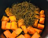 かぼちゃと刻み昆布の煮物。作り方5写真