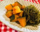かぼちゃと刻み昆布の煮物。作り方6写真