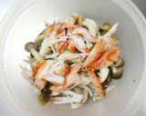 レンジしめじカニカマレタス胡麻マヨサラダ作り方3写真