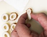 ミニ②サイズ♡弁当の隙間にハートちくわ作り方2写真