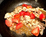 【簡単 男の手料理】5分トマト卵豚肉炒め作り方3写真