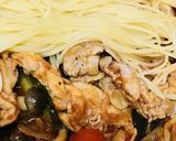 豚こまぎれ肉のプチトマトソースのパスタ作り方4写真