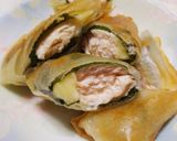 包んで揚げ焼き♪鶏ササミとチーズの春巻き作り方21写真