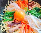凄く美味しい！ビビンバ風 石焼きそば作り方6写真
