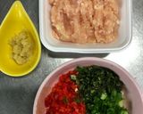 ふわっ〜しそ入り鶏団子の餡掛け煮物♧作り方1写真