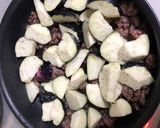 ナスとひき肉とサラダに豆炒めタイカレー味作り方6写真