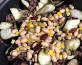 ナスとひき肉とサラダに豆炒めタイカレー味作り方8写真