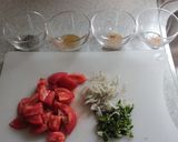 トマトと紫蘇としらすの和風冷製パスタ作り方2写真