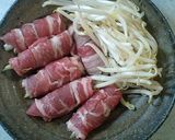 レンジで簡単♫♬豚肉とみょうがの蒸し物作り方2写真