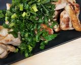 フライパンで簡単 薬味乗せ 焼き鳥風作り方6写真