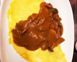 残りカレーのリメイク♬コーンオムレツ作り方4写真