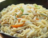 キャンプで使える「らっきょう塩焼きそば」作り方8写真