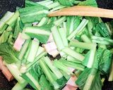 小松菜とベーコンのペペロンチーノ風作り方6写真