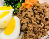 そぼろと2種のナムルの4色丼作り方4写真