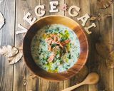 ケールとサーモンの豆乳玄米リゾット作り方6写真