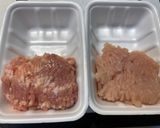 鶏そぼろトロロ丼作り方2写真