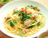 鶏肉と水菜の和風パスタ⁂お手軽簡単作り方7写真