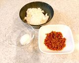 卵がけご飯ni肉そぼろ乗せて作り方1写真