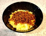 卵がけご飯ni肉そぼろ乗せて作り方4写真