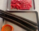 牛肉とごぼうの炒め煮作り方1写真