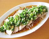 レンジ蒸し鶏の香味ソースがけ作り方6写真