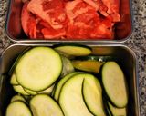 とろとろズッキーニと牛肉(豚)の炒め煮作り方1写真