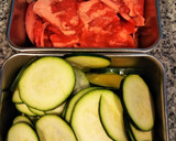 とろとろズッキーニと牛肉(豚)の炒め煮作り方1写真