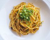 かき醤油のり佃煮の和風パスタ作り方5写真
