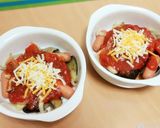茄子とウインナーのトマトチーズ焼き★作り方5写真