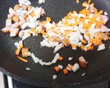 子供に人気☆小松菜カレーチャーハン作り方3写真