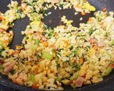 子供に人気☆小松菜カレーチャーハン作り方5写真