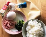 広島菜と卵のおむすび作り方1写真