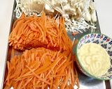 牛肉の野菜巻き☆マヨネーズ入り作り方1写真