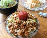 ビーチク納豆サラダ丼（梅干し）作り方1写真