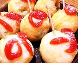たこ焼きプレート チーズ ハットグ作り方7写真
